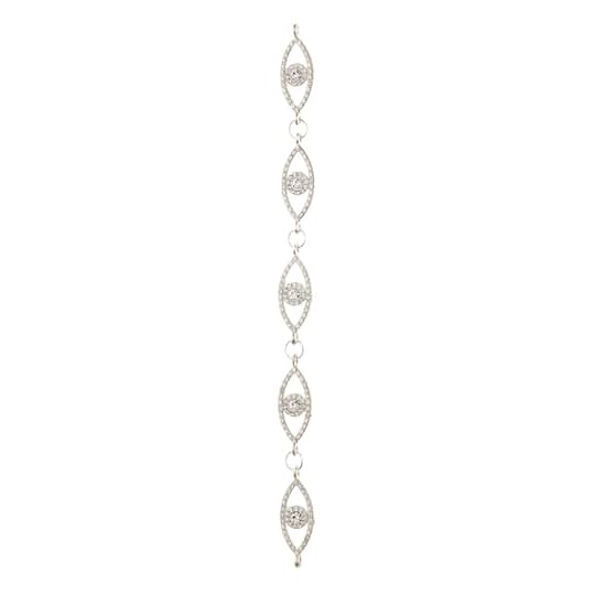 12 Pack: Metal Pavé Eye Charms, 30mm by Bead Landing™